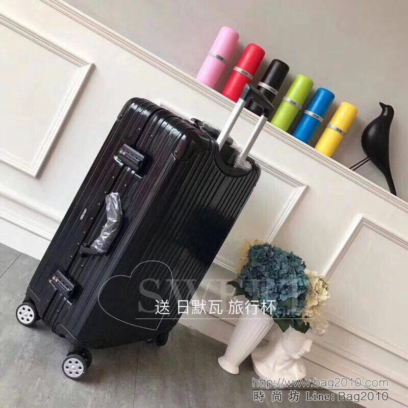 RIMOWA日默瓦 經典款拉杆箱 pc配鋁鎂合金邊框 代工廠生產 靜音萬向輪 無極拉杆拉箱  xbt1079